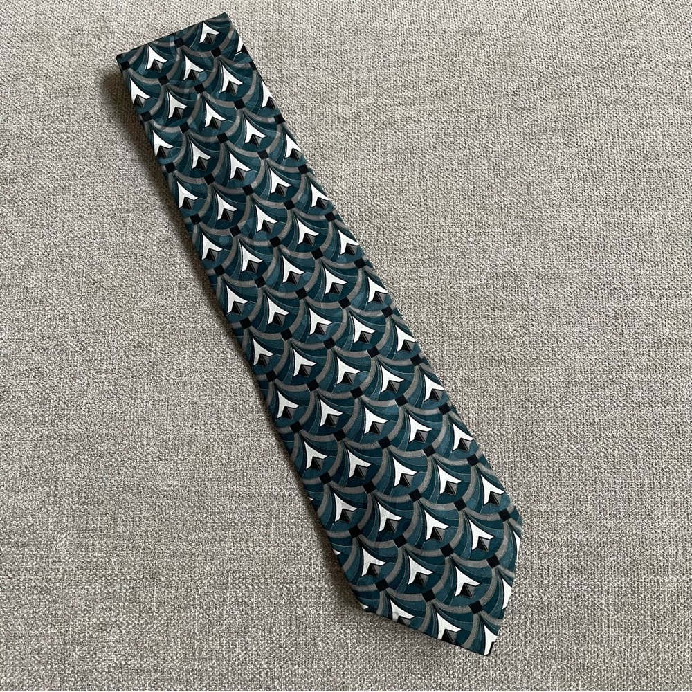 Clubfellow Vintage Arrow Patterned Silk Men’s Tie Professional Office Work Wear